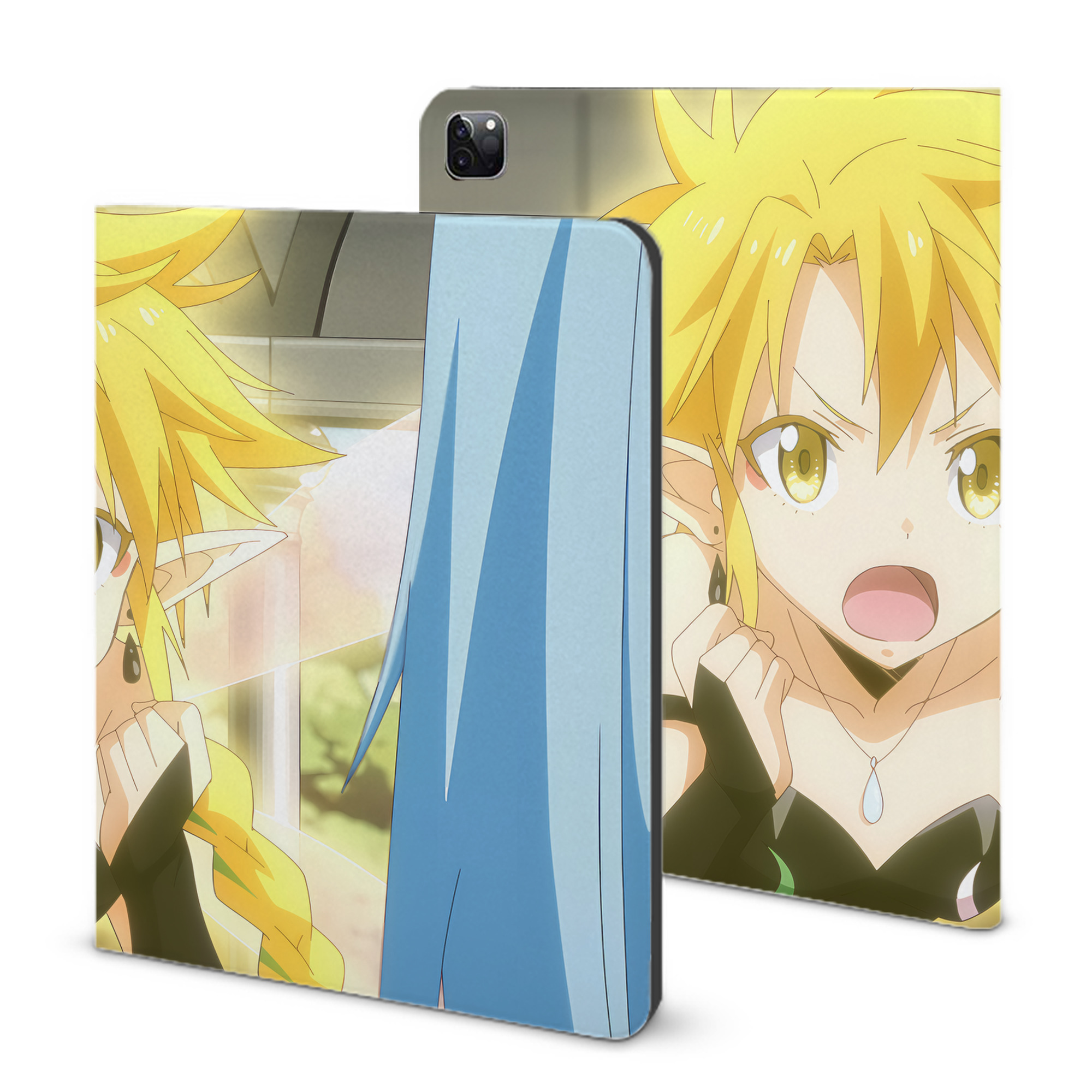 （画像用） 転スラ Regarding Reincarnated to Slime IPad ケース ブック型 PUレザー TPU 耐衝撃 軽量 薄型 ペン収納なし 全面保護 IPad 各モデル対応